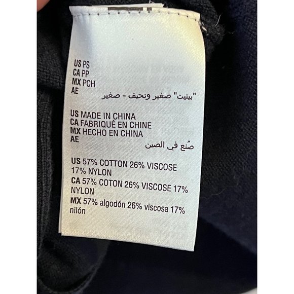 NWT Karen Scott “Jersey Cardi” Navy Blue Cardigan, Petite Small Sweater - Picture 6 of 7